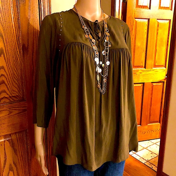 ✤👽❥❥5 4 $25 Lightweight M-Large Olive Green Uber Super Soft Compy Tunic! - Picture 3 of 6